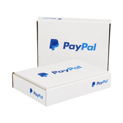 White PayPal Postal Boxes 8x6x1.6